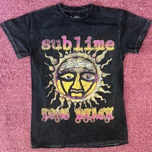 SUBLIME LONG BEACH TOUR VINTAGE WASH 2 SIDED T SHIRT SIZE S